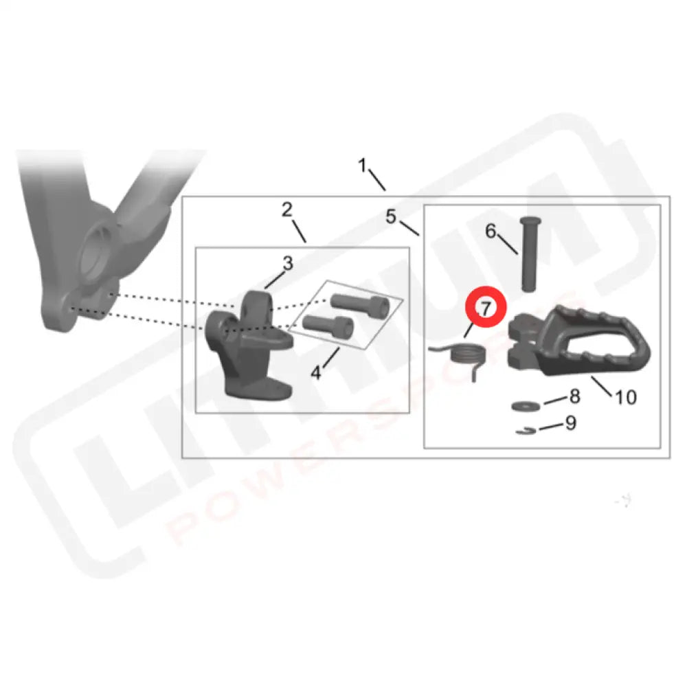 Surron Hyper Bee OEM R Footpeg Spring