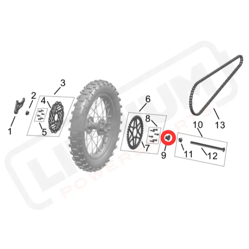 Hyper Bee Rear Wheel Bushing (Right)