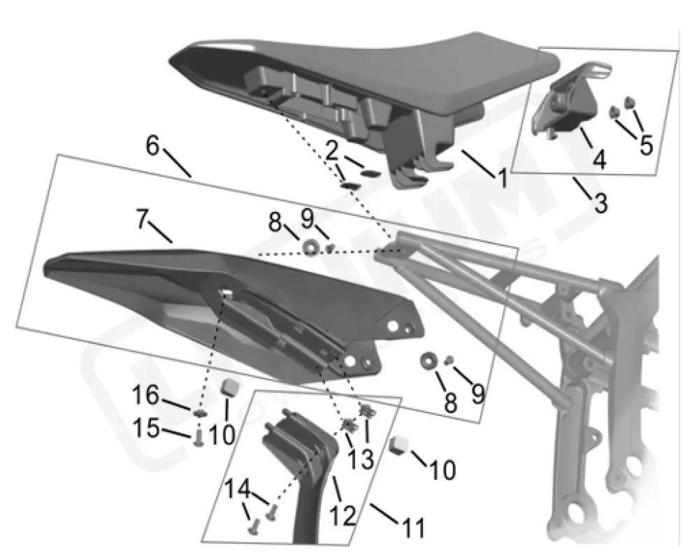Surron Hyper Bee OEM REAR Mudguard Set