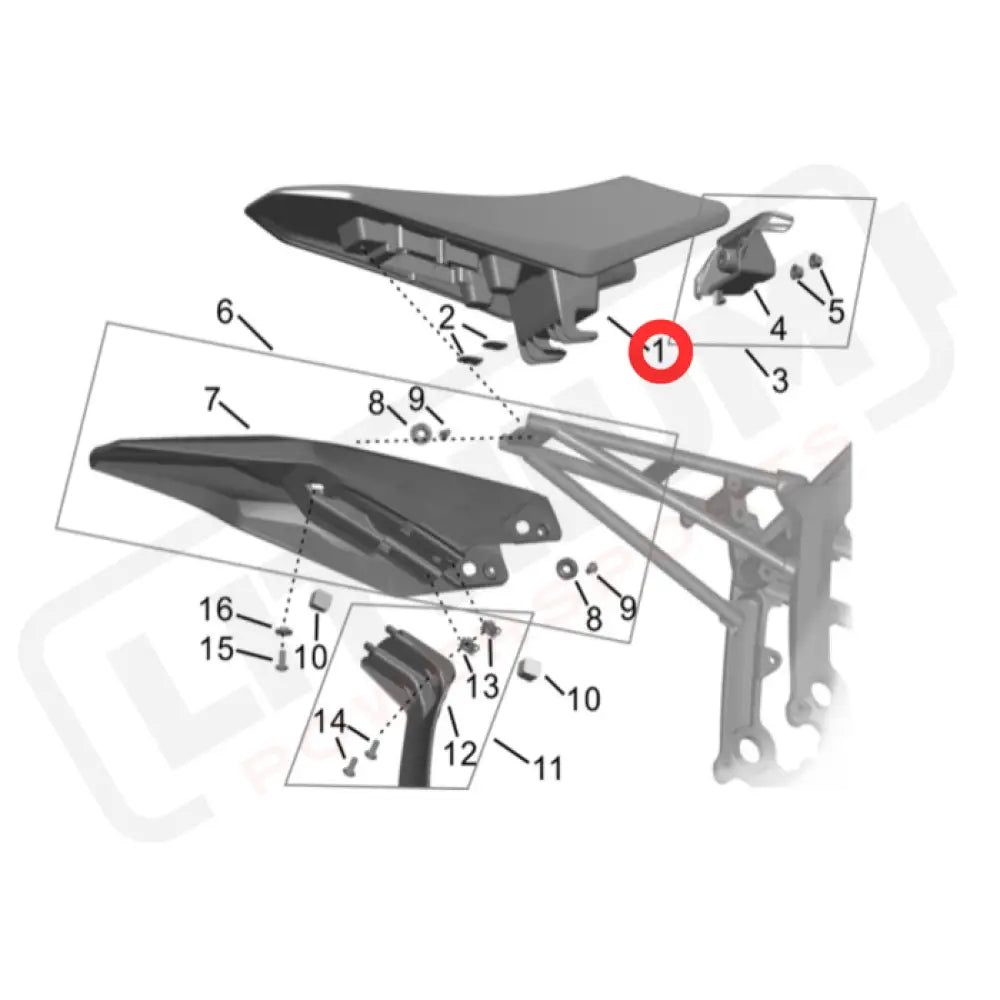 Surron Hyper Bee OEM Seat Assy. Yellow, Standard