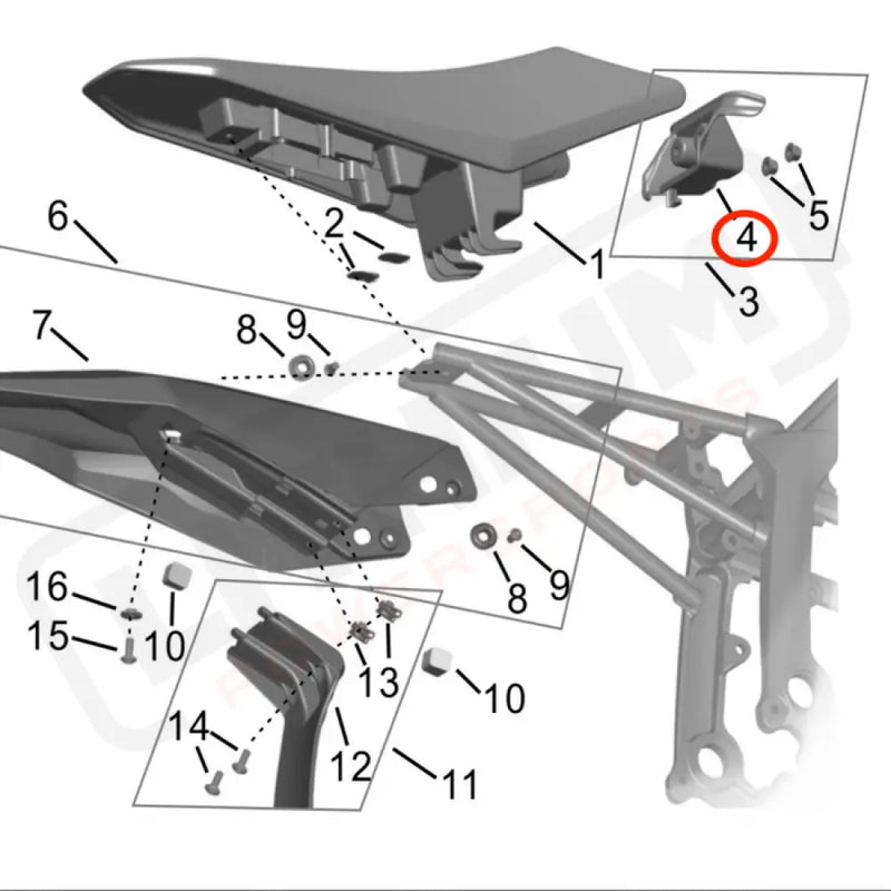 Surron Hyper Bee OEM Seat Front Guard Set - Lithium Powersports