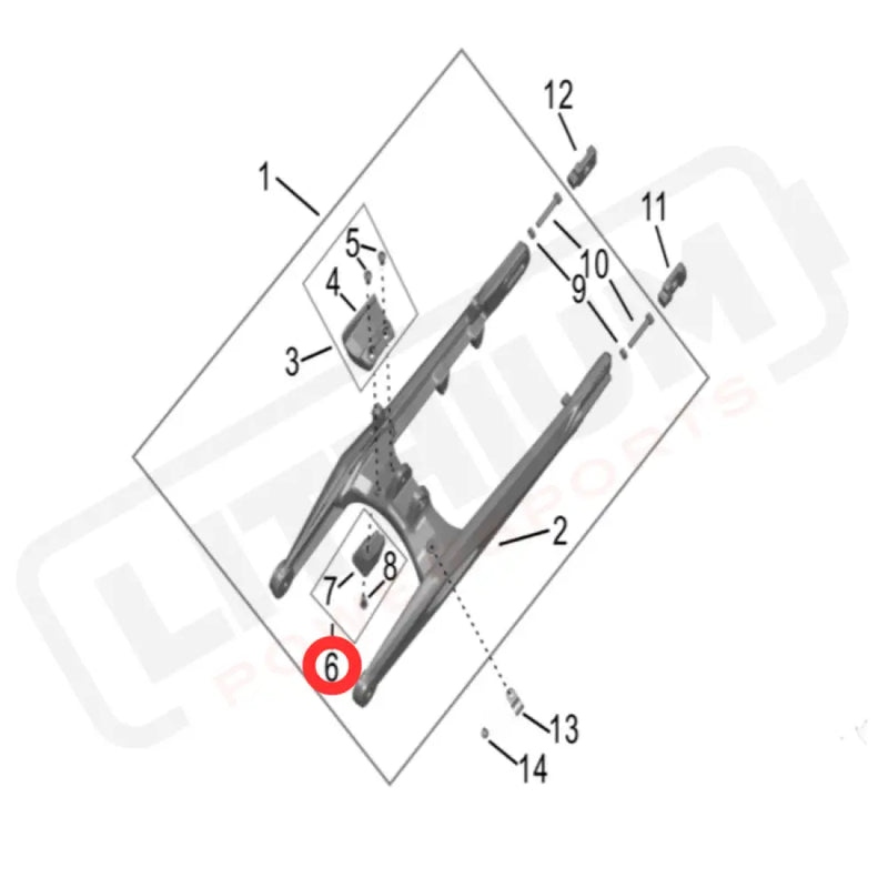 Hyper Bee Swingarm Bottom Protection Block