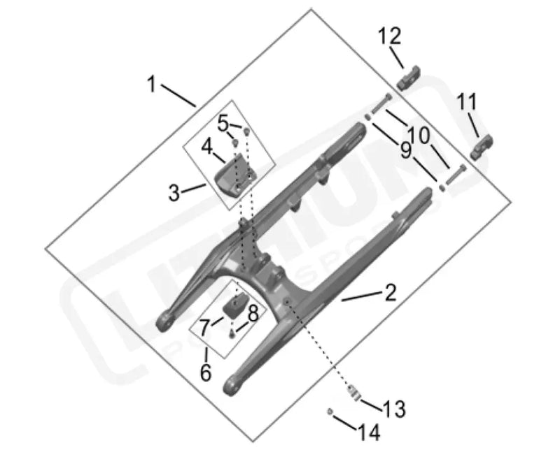 Surron Hyper Bee OEM Swingarm Bottom Protection Block Set - Lithium Powersports