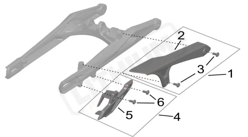 Swingarm Assembly parts diagram
