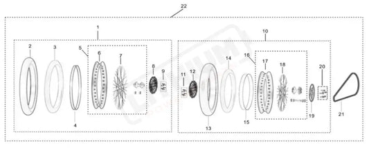 Surron Light Bee OEM Supermoto Wheel Set 17 inch Wheel