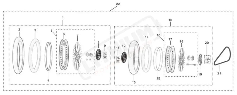 Surron Light Bee OEM Supermoto Wheel Set 17 inch Wheel