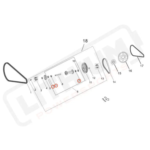 Light Bee Jackshaft / Swingarm Bearing