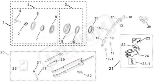 Surron Light Bee S OEM L Front fork Mudguard (KKE) eParts