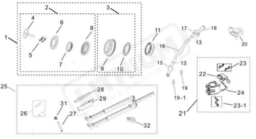 Surron Light Bee S OEM L Front fork Mudguard (KKE) eParts