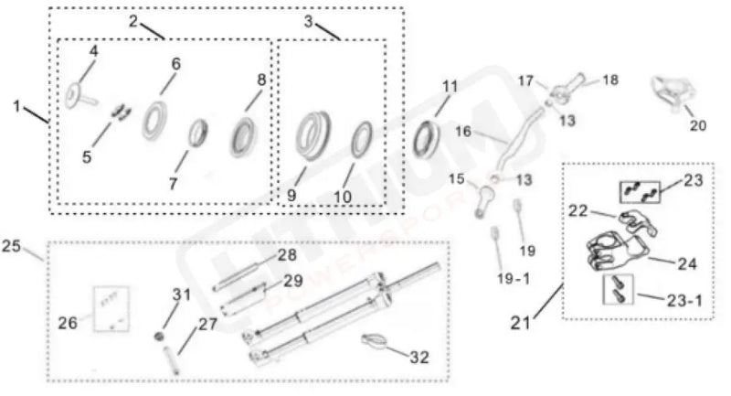 Surron Light Bee S OEM L Front fork Mudguard (KKE) eParts