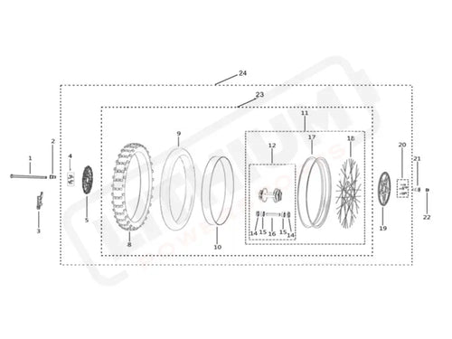 Surron Light Bee S OEM Rear Wheel Axle eParts