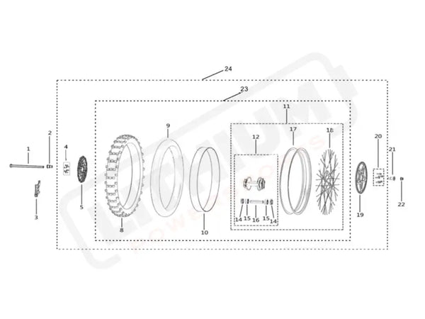 Surron Light Bee S OEM Rear Wheel Axle eParts