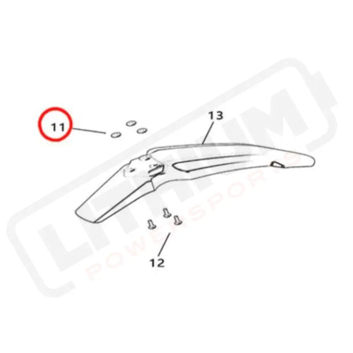 Light Bee Front Fender Mounting Bushing (KKE & DNM)