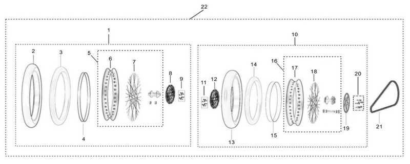 Surron Light Bee OEM Supermoto Wheel Set 17 inch