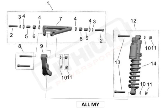 Surron Light Bee X OEM Control Arm Bolt (L56-M8) - Light