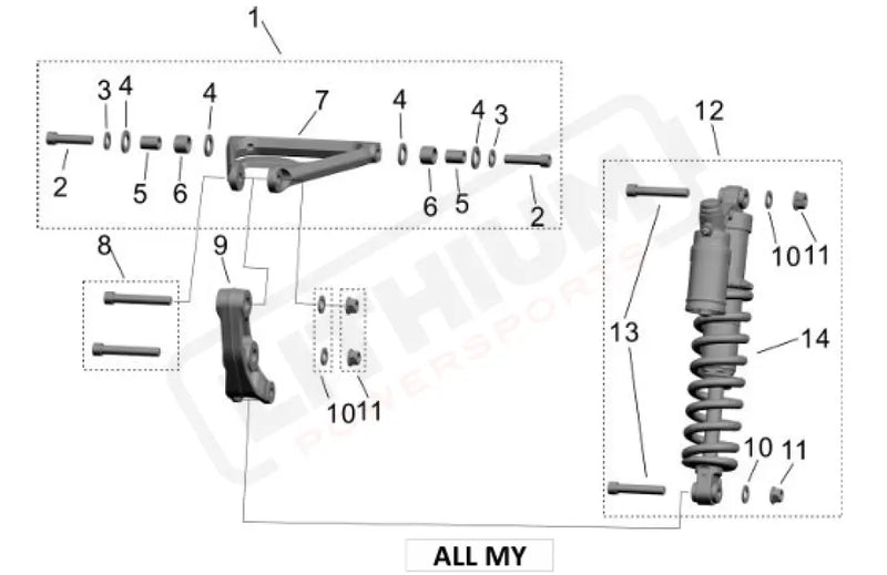 Surron Light Bee X OEM Control Arm Bolt (L56-M8) - Light