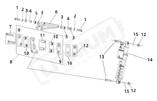 Surron Light Bee X OEM Control Arm Bolt ( L56 - M8) - Lithium Powersports