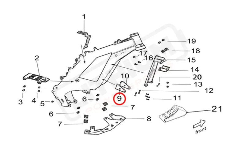 Light Bee Controller Mounting Bracket, Lower Right
