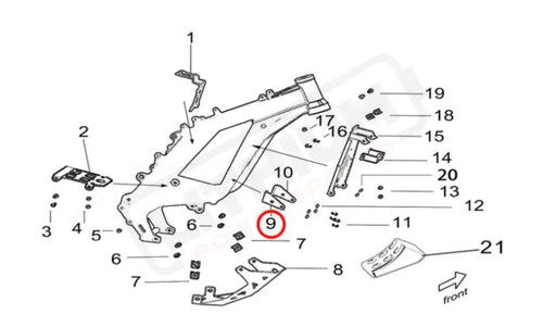 Light Bee Controller Mounting Bracket, Lower Right
