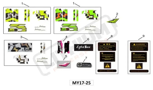 Surron Light Bee X OEM (MY17-24) Decal Set (Orange)