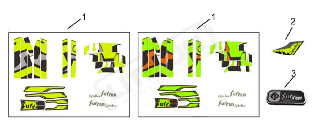 Surron Light Bee X OEM Decal Set (Orange)