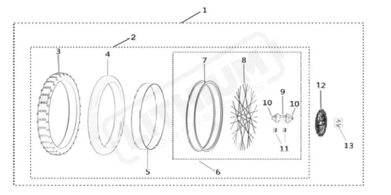 Surron Light Bee X OEM Front Rim Assy. - Lithium Powersports