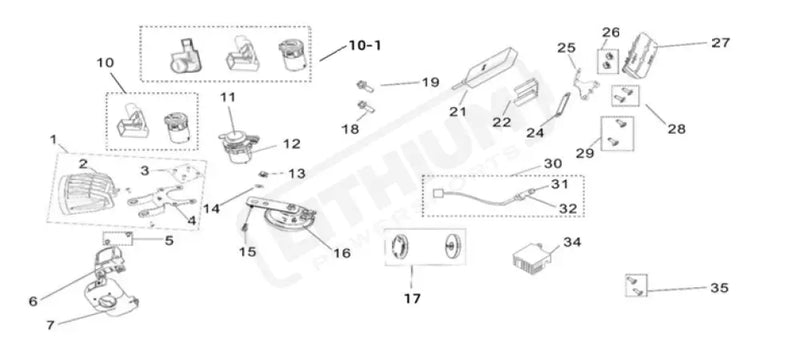 Surron Light Bee X OEM Headlight Assy. + Bracket + Screw B3002 (M6*16) - Lithium Powersports