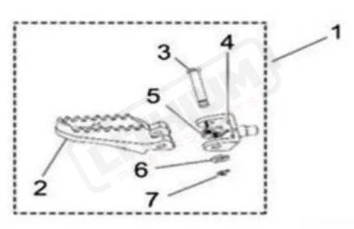 Surron Light Bee X OEM L Foot Pegs Assy. - Footpegs