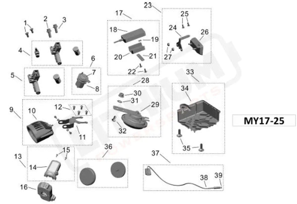 Surron Light Bee X OEM (MY17-26) Screw FB01003 M6*16