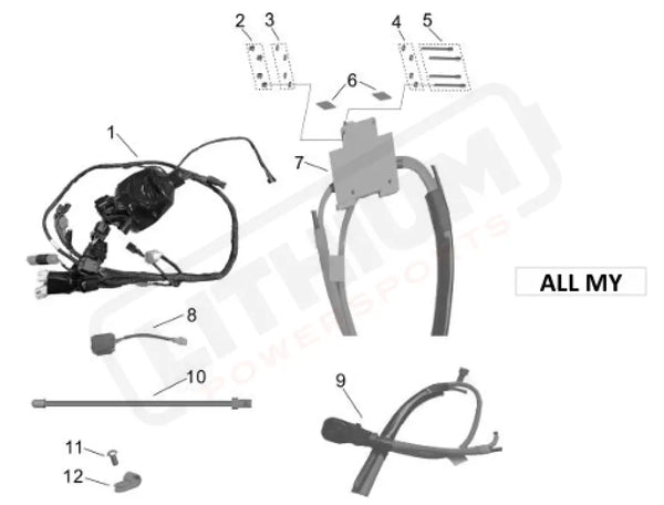 Surron Light Bee X OEM (MY25) Battery Power Cable