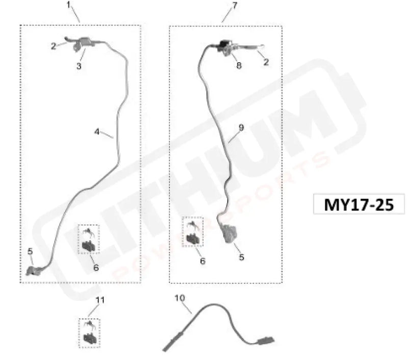 Surron Light Bee X OEM (MY25) Front Brake Hose(DOT4 Oil Only)