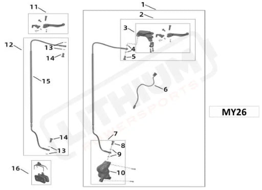 Surron Light Bee X OEM (MY26) Front Brake Hose