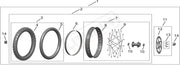 60/100-14-inch Front Off-road Wheel Assembly parts diagram