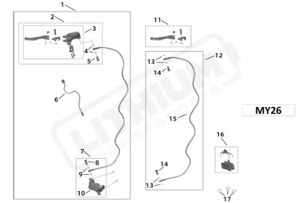 Surron Light Bee X OEM (MY26) Nylon clip98403