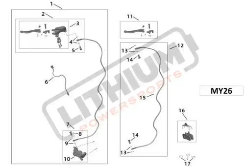Surron Light Bee X OEM (MY26) Rear Hydraulic Disc Brake System