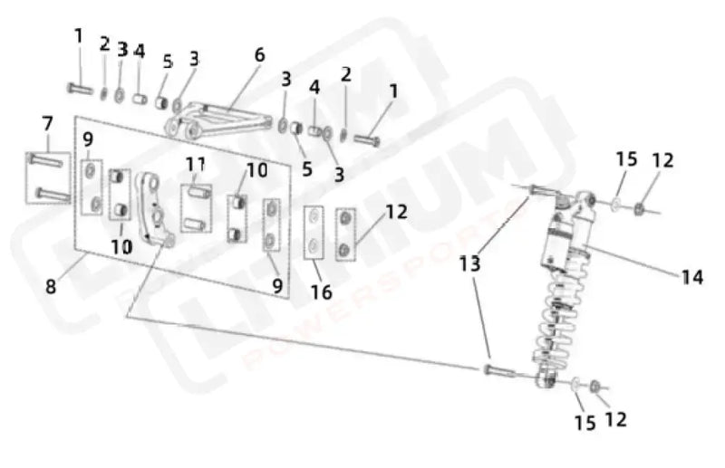 Surron Light Bee X OEM Nylon Washer (?12 - ?20 - 2? - Lithium Powersports