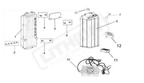 Surron Light Bee X OEM Plastic P Clip (Black) (for dual-connector battery) eParts