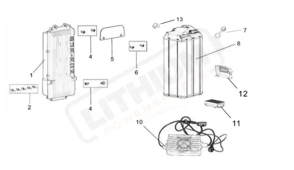 Surron Light Bee X OEM Plastic P Clip (Black) (for dual-connector battery) eParts