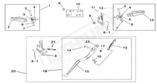 Surron Light Bee X OEM R. Footpeg Assy. - Lithium Powersports