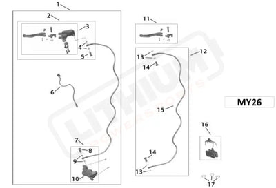Surron Light Bee X OEM Rear Hydraulic Disc Brake System