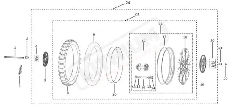 Surron Light Bee X OEM Rear Rim eParts