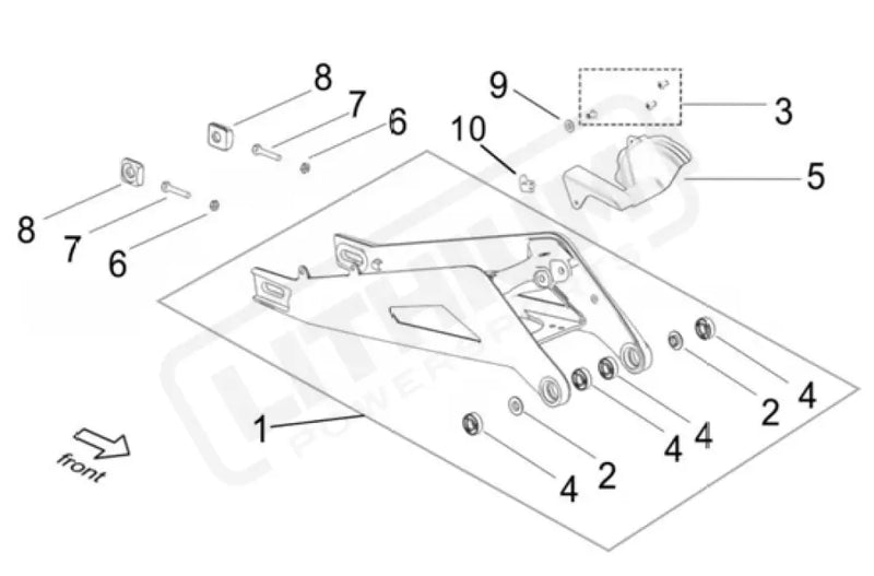 Surron Light Bee X OEM Swingarm Assy (Without Painting) - Lithium Powersports