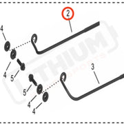 Storm Bee Battery Support Rod (FRONT RIGHT)