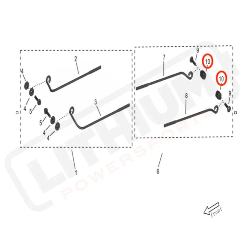 Storm Bee Battery Support Rod Bushing (REAR)