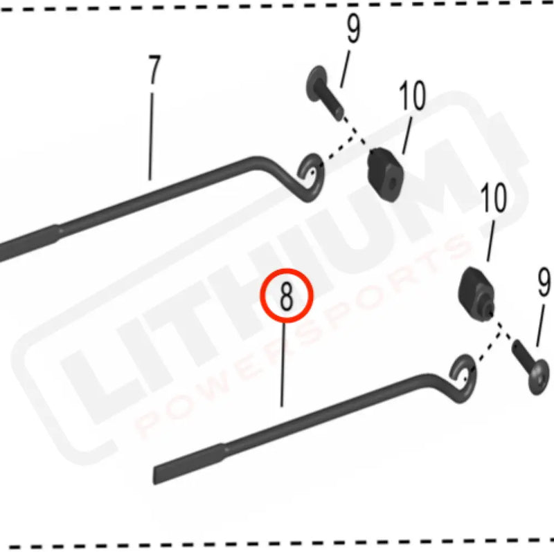 Storm Bee Battery Support Rod (REAR LEFT)