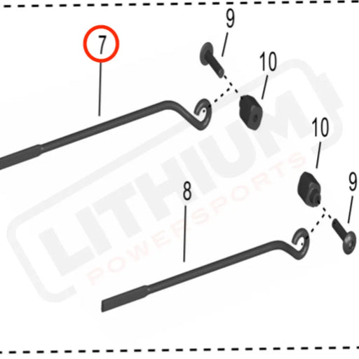Storm Bee Battery Support Rod (REAR RIGHT)