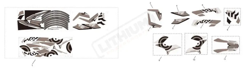 Surron Storm Bee OEM Decal Tail Fender eParts