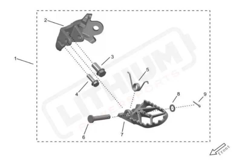 Surron Storm Bee OEM Footpeg Bracket LEFT CPL. eParts