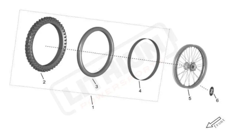 Surron Storm Bee OEM FRONT Wheel 21in Rim Band eParts