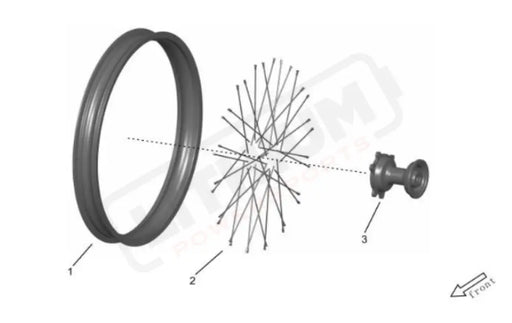 Surron Storm Bee OEM FRONT Wheel 21in Spokes Set eParts